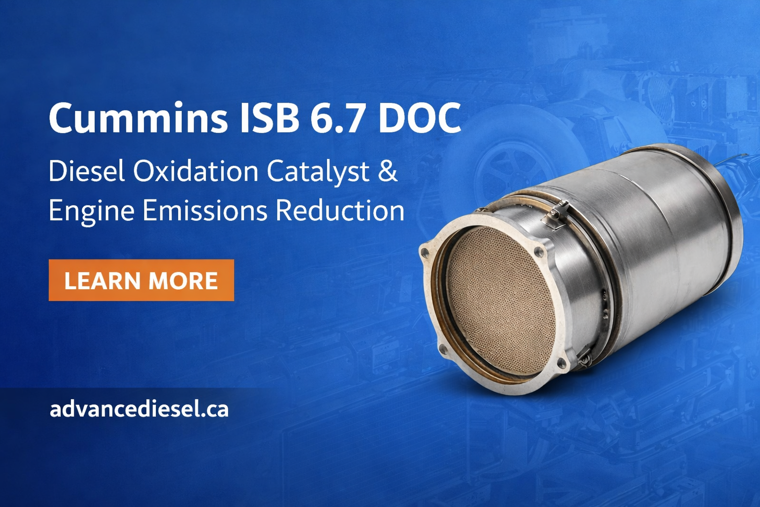 Cummins ISB 6.7 DOC diesel oxidation catalyst for Cummins ISB 6.7 engine